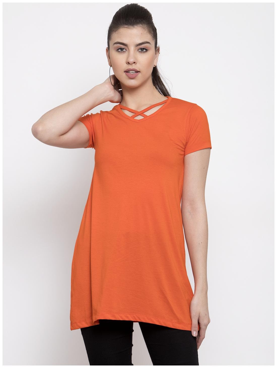 

Kalt Women Solid Shirt style - Orange