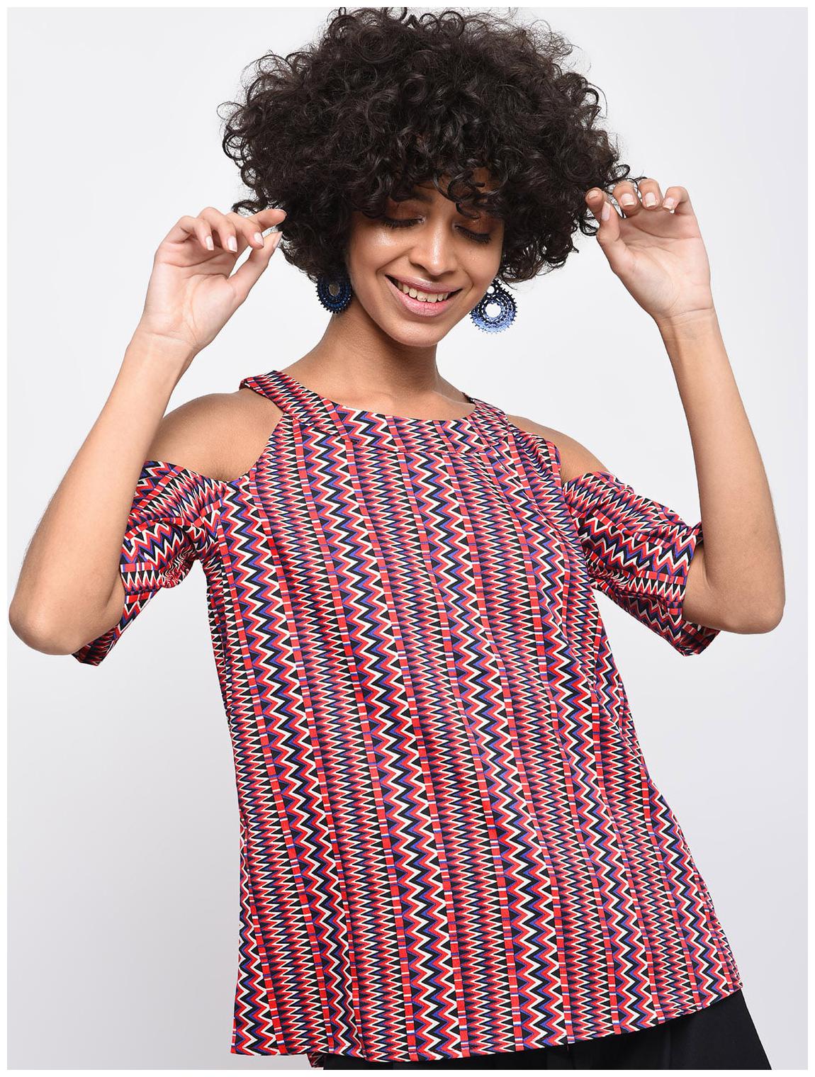 

Kapoor Brother s Women Crepe Striped Tank Top Multi