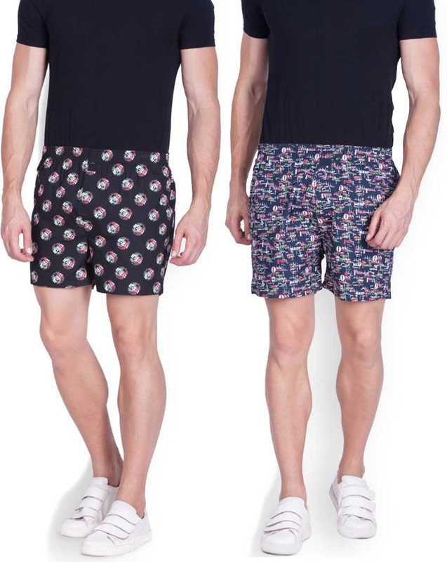 

Karemart Cotton Printed Shorts For Men (Pack Of 2 Assorted)