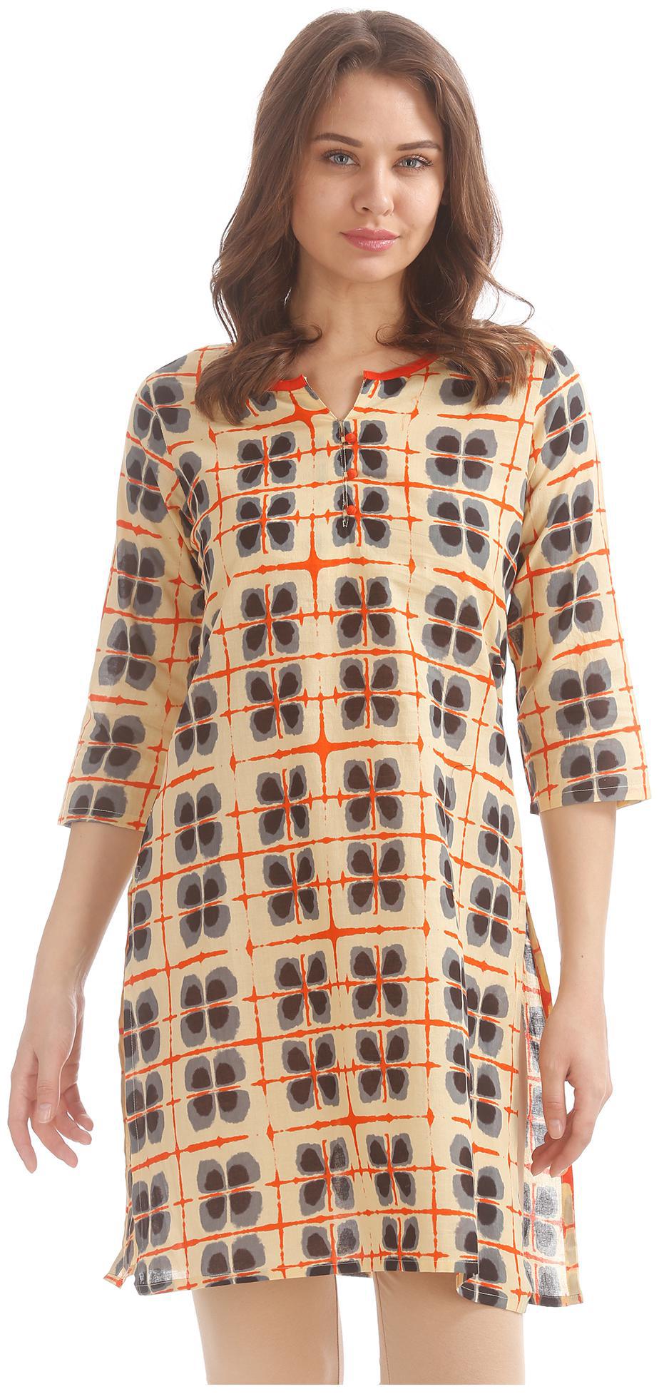 

Karigari Women Grey Printed Straight Kurta