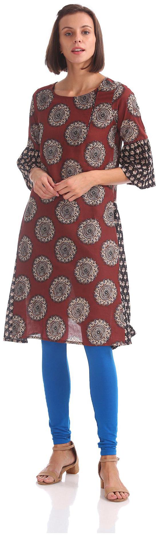 

Karigari Women Red Printed Assymetrical Kurta