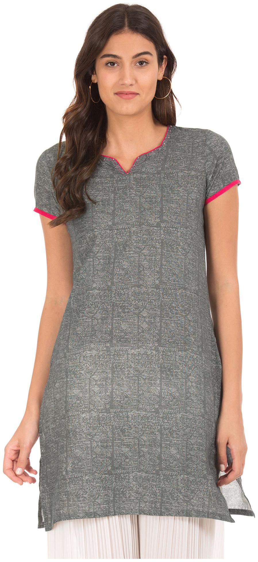 

Karigari Women Multi Printed Straight Kurta