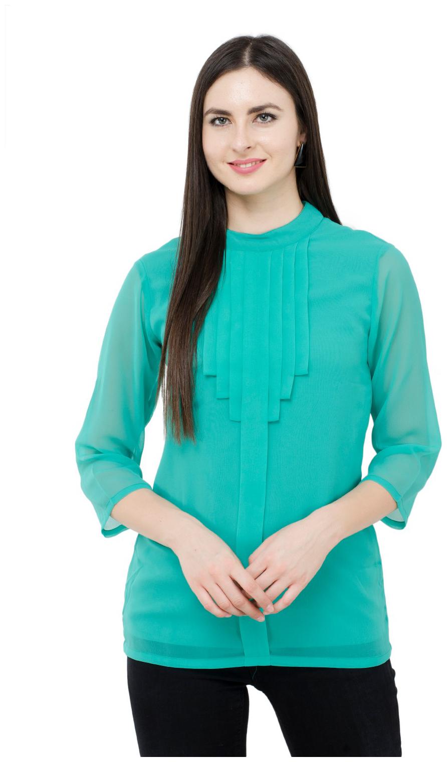 

KARMIC VISION Women Solid Regular top - Green