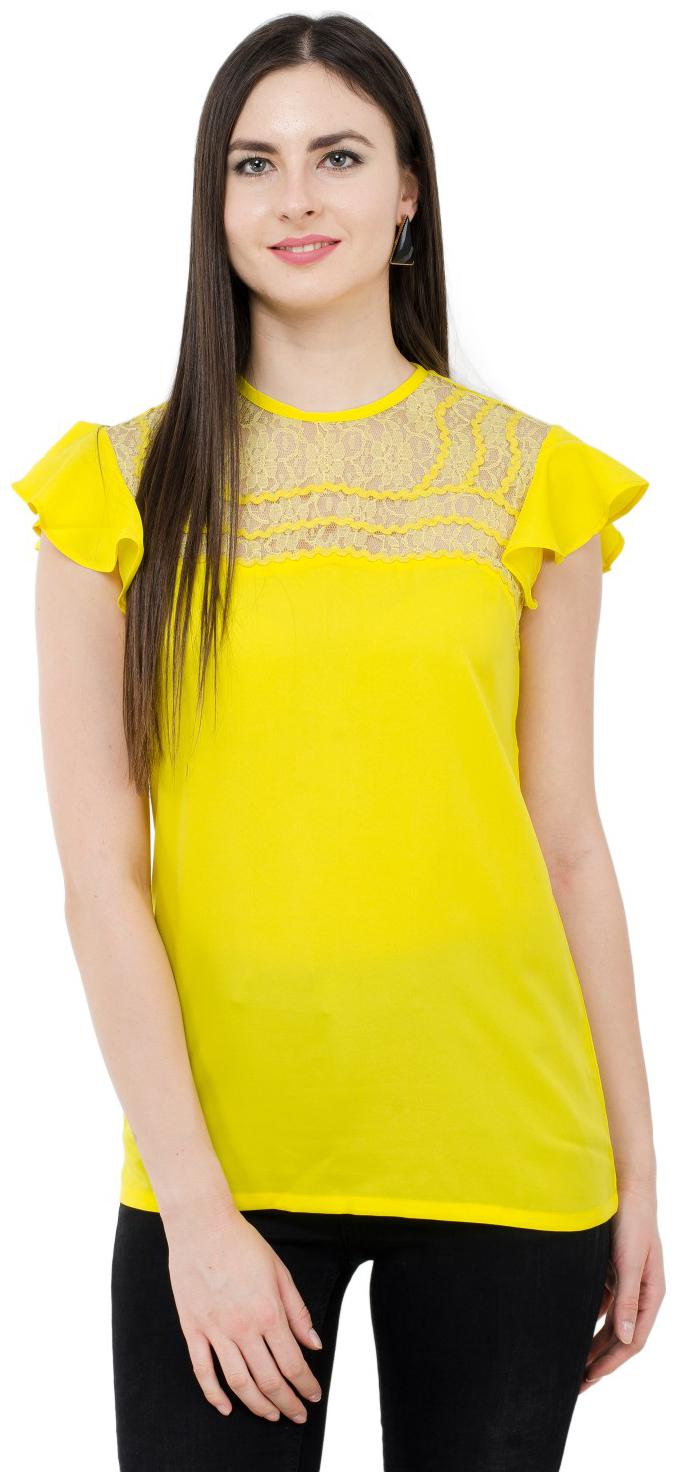 

KARMIC VISION Women Solid Regular top - Yellow