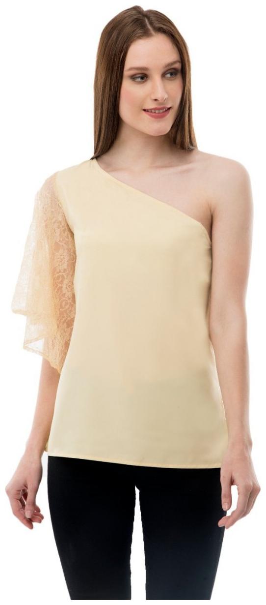 

KARMIC VISION Women Solid Regular top - Yellow