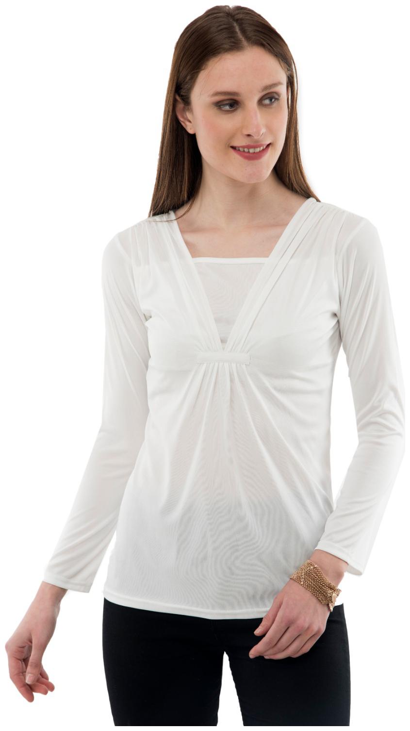 

KARMIC VISION Women Solid Regular top - White
