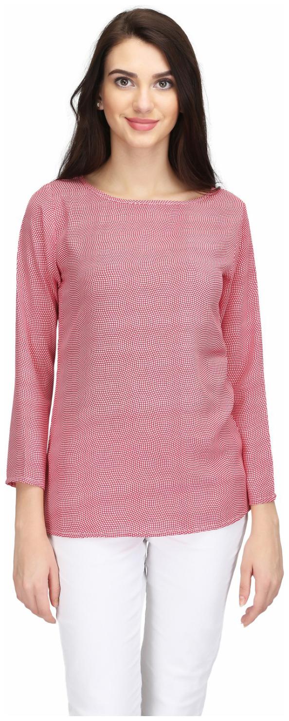 

KARMIC VISION Women Self design Regular top - Pink