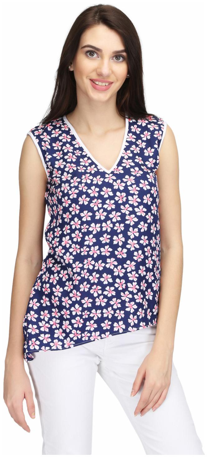 

KARMIC VISION Women Floral Regular top - Blue