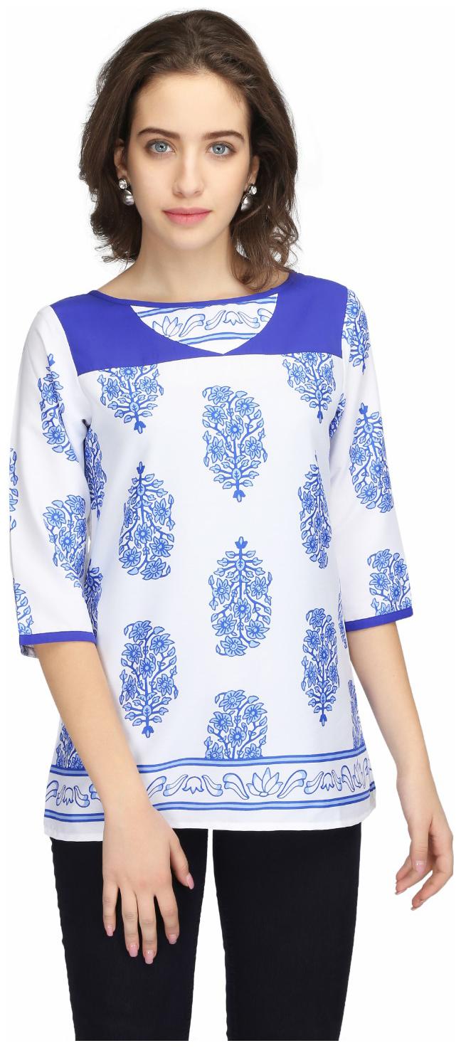 

KARMIC VISION Women Self design Regular top - White