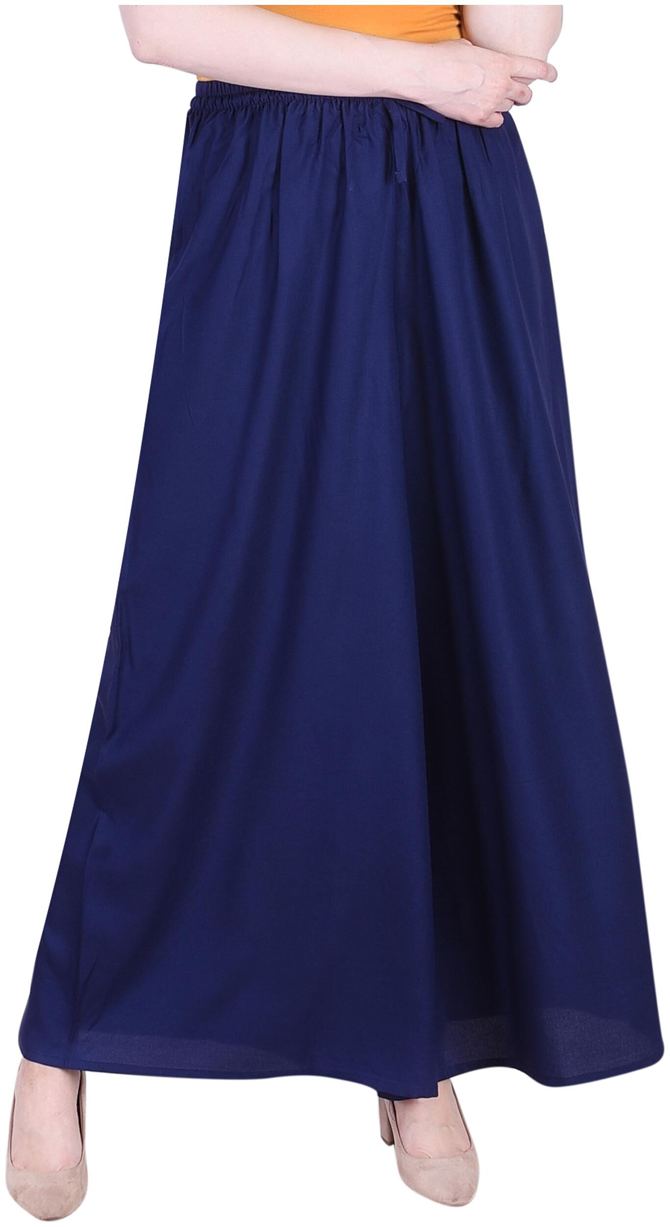 

KASHISHIYA Navy Blue Solid Flared Palazzo