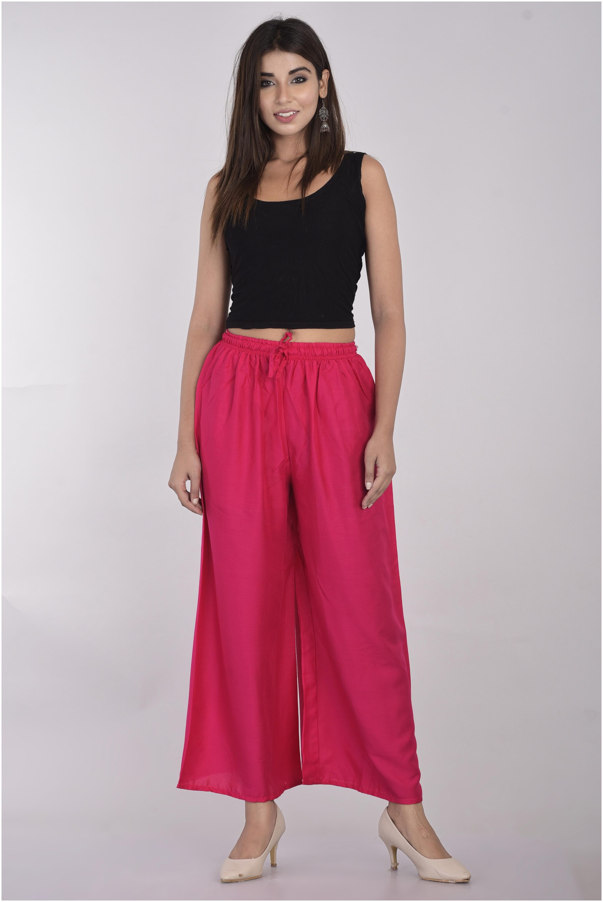 

KASHISHIYA Pink Solid Straight Palazzo