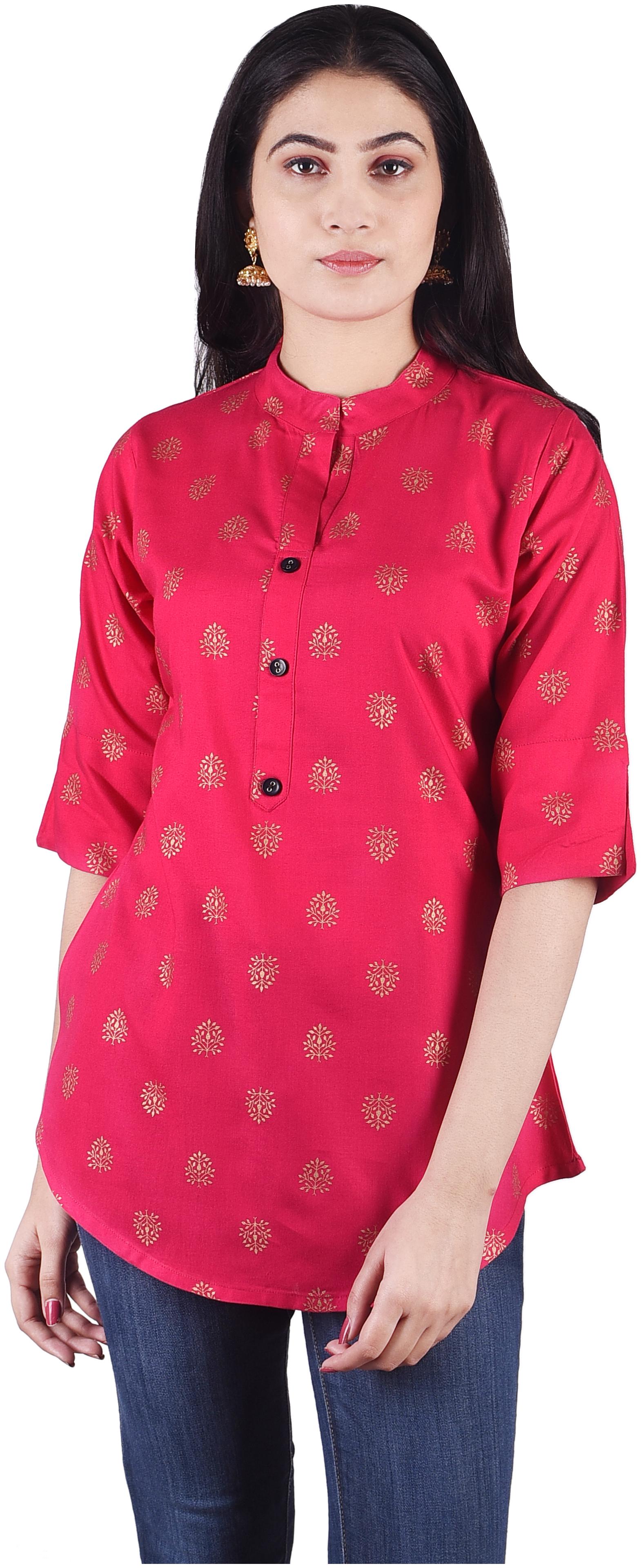 

KASHISHIYA Women Pink Printed Regular Kurta