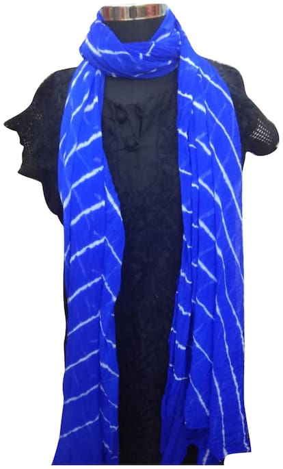 Kastiel Lehariya Chiffon Solid Dupatta/Stole for Girls and Women