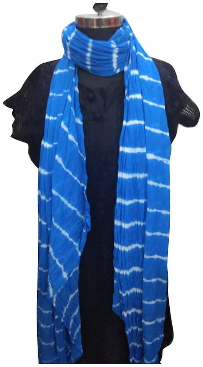 Kastiel Lehariya Chiffon Solid Dupatta/Stole for Girls and Women