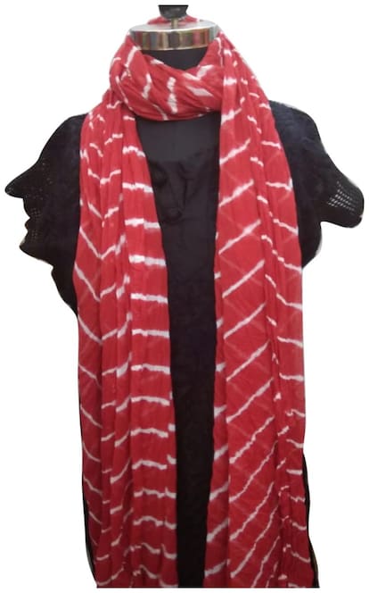 Kastiel Lehariya Chiffon Solid Dupatta/Stole for Girls and Women