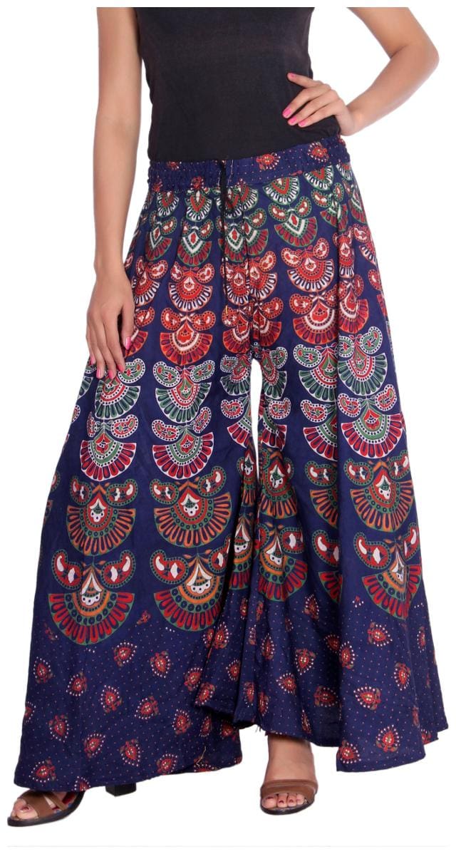 Kastiel  Women 's Rayon Blue Plazzo