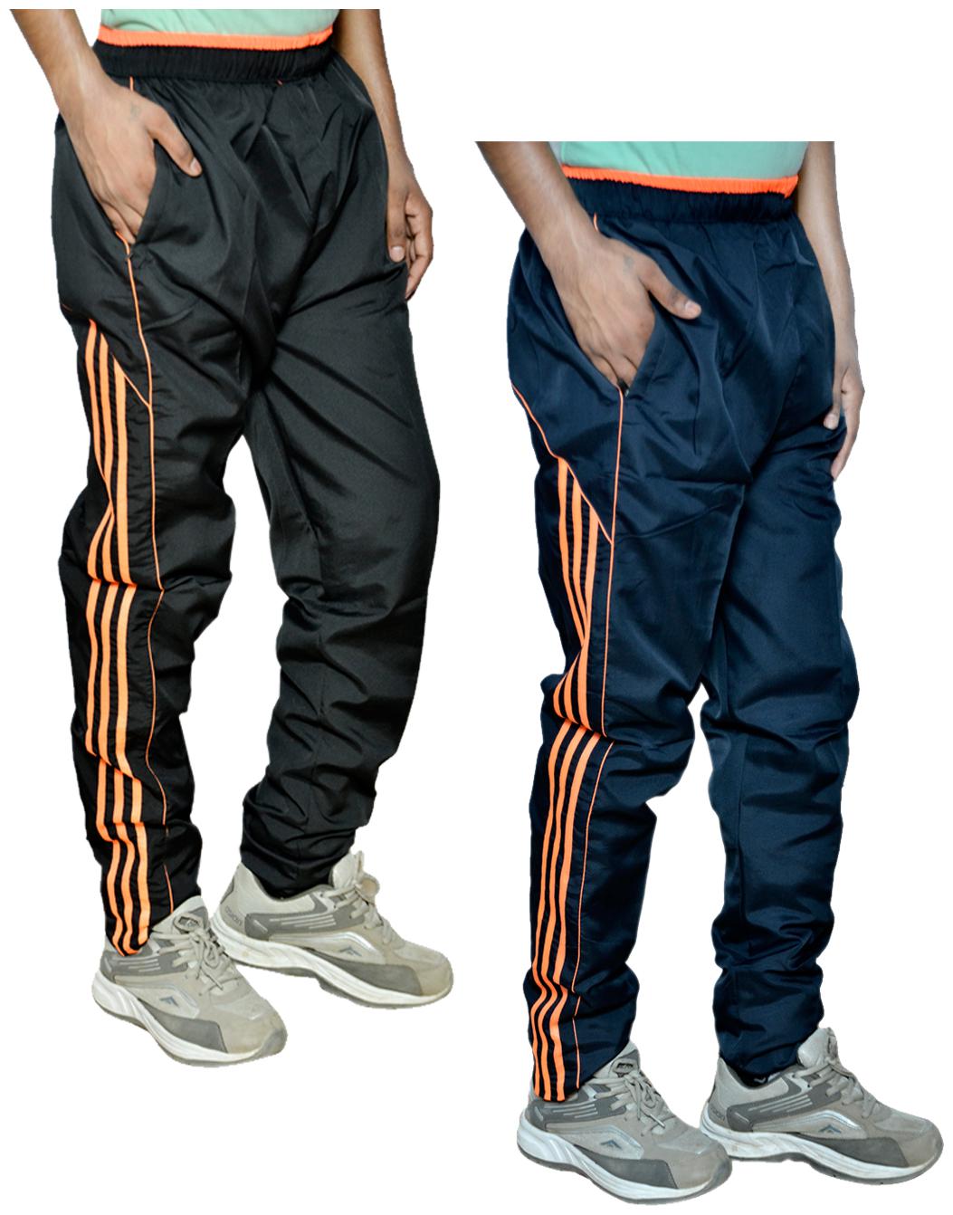 

Kavya Men Blue Black Solid Regular fit Track pants