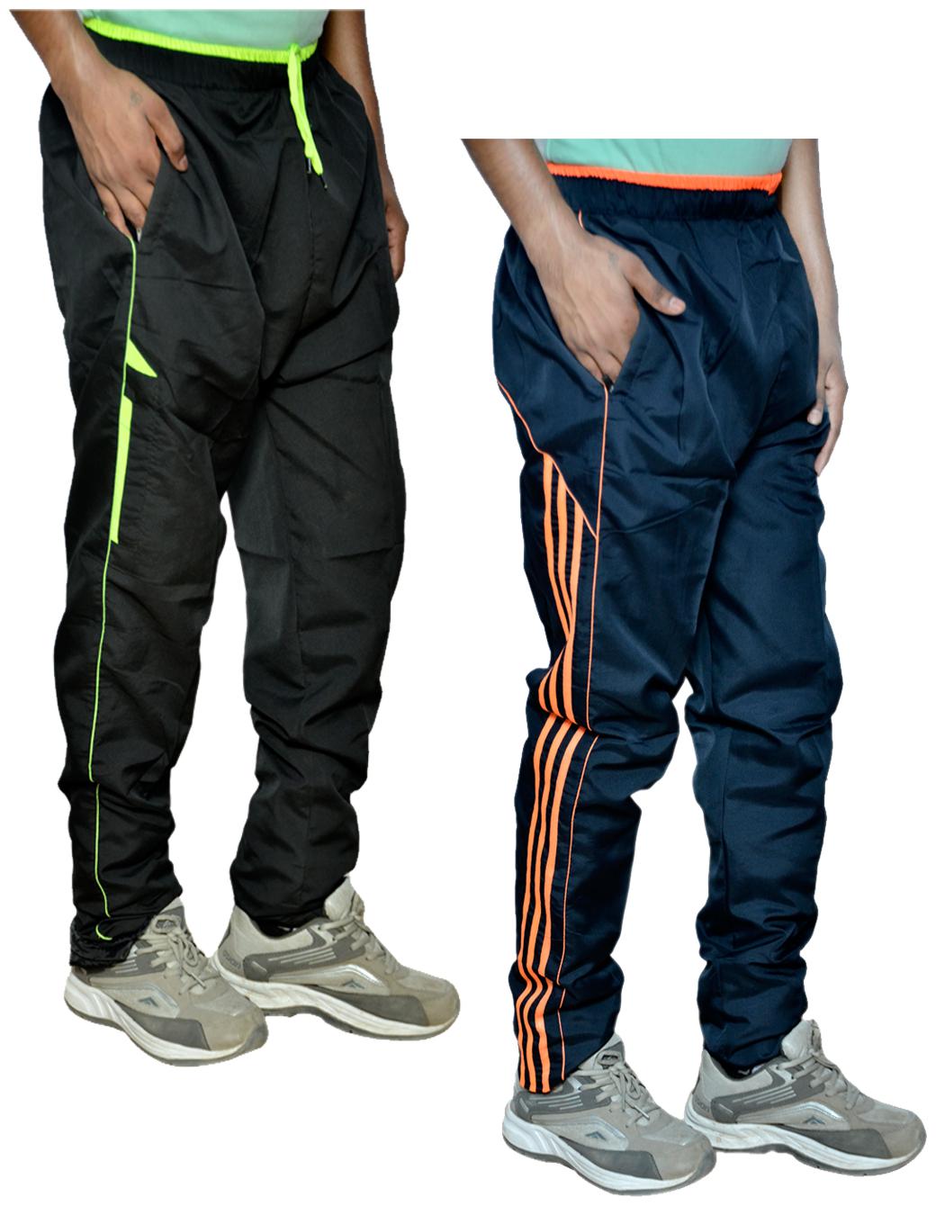 

Kavya Men Blue Black Solid Regular fit Track pants