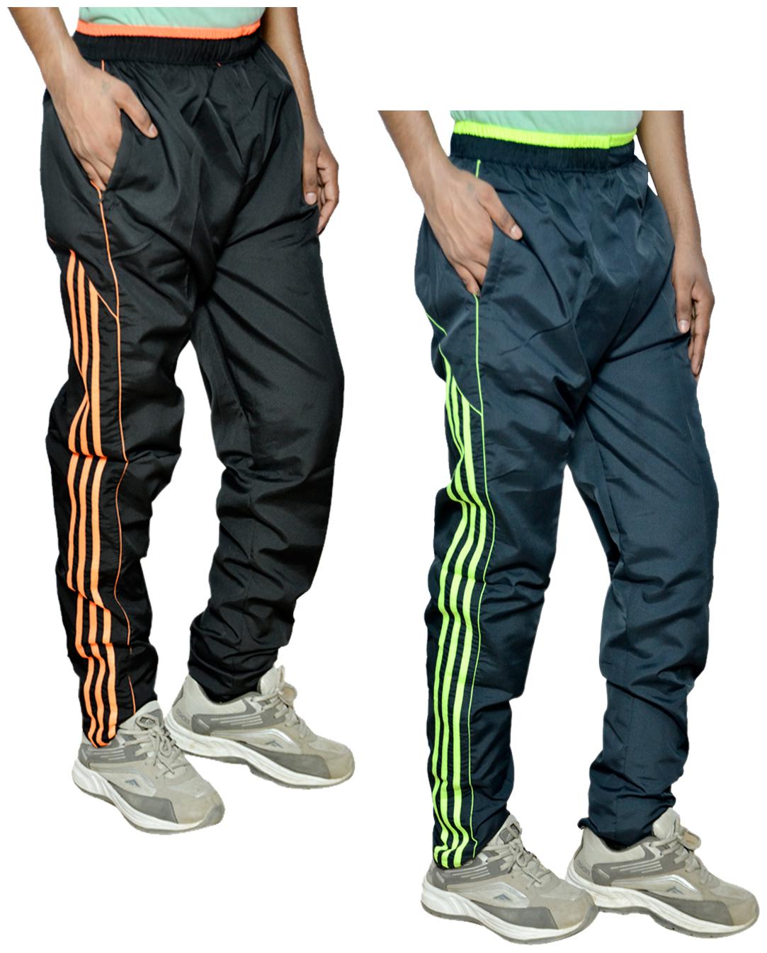 

Kavya Men Blue Black Solid Regular fit Track pants