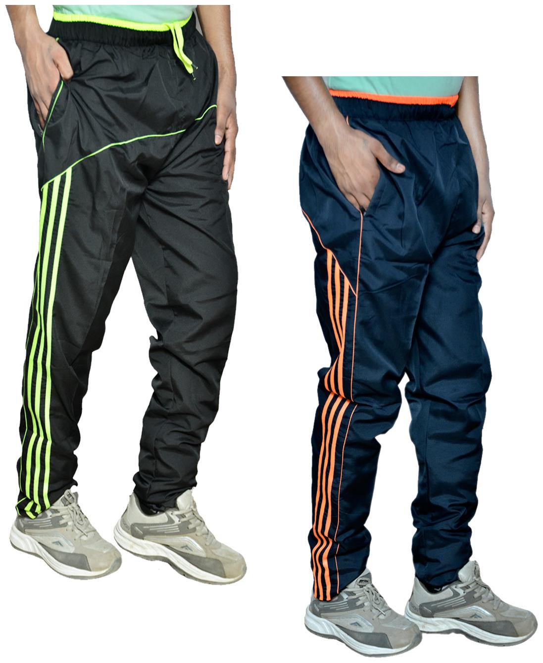 

Kavya Men Blue Black Solid Regular fit Track pants