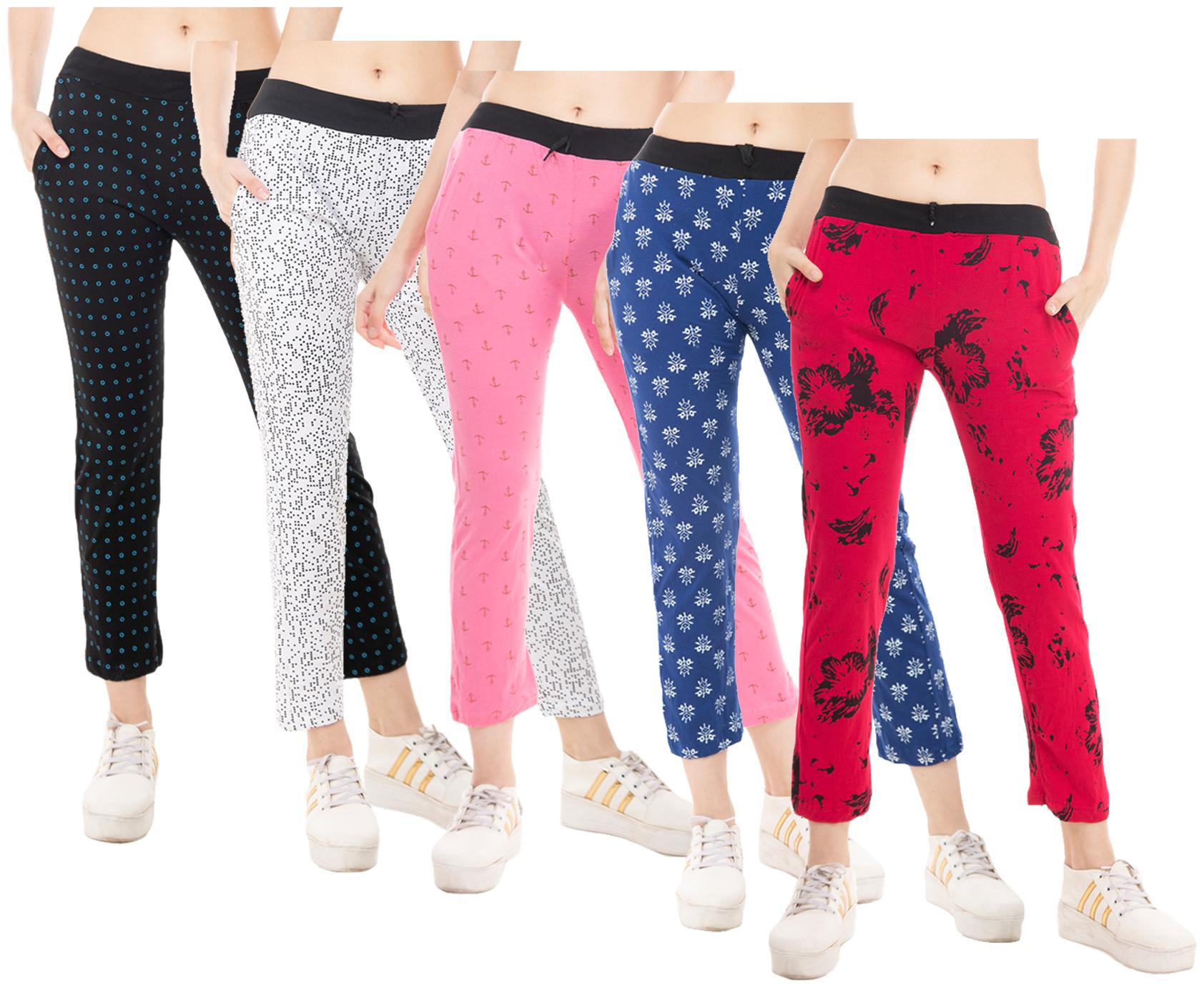 

Kavya Women Regular fit Cotton Printed Track pants - Multi