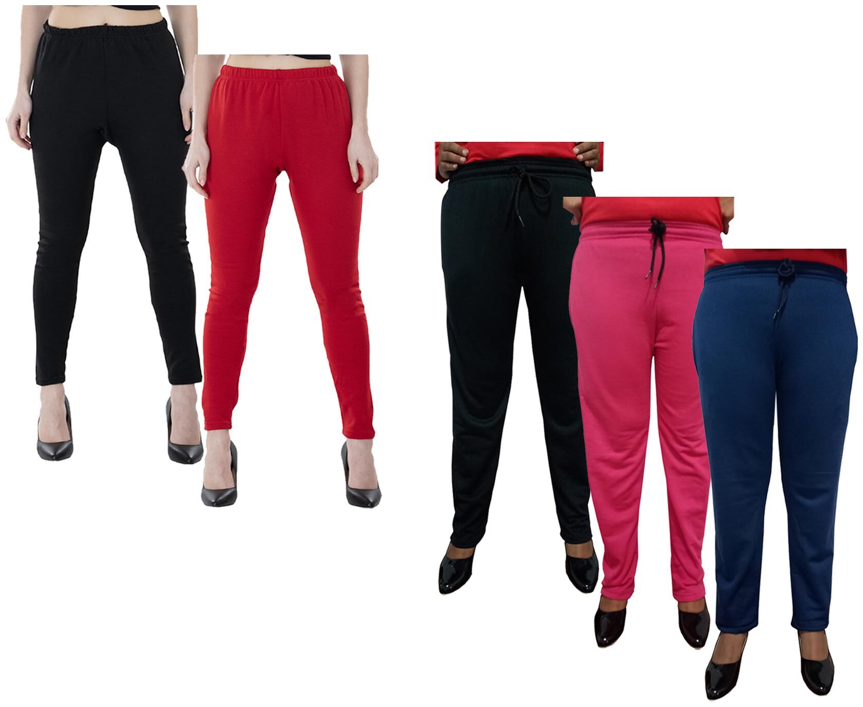 

Kavya Women Regular fit Fleece Solid Track pants - Multi