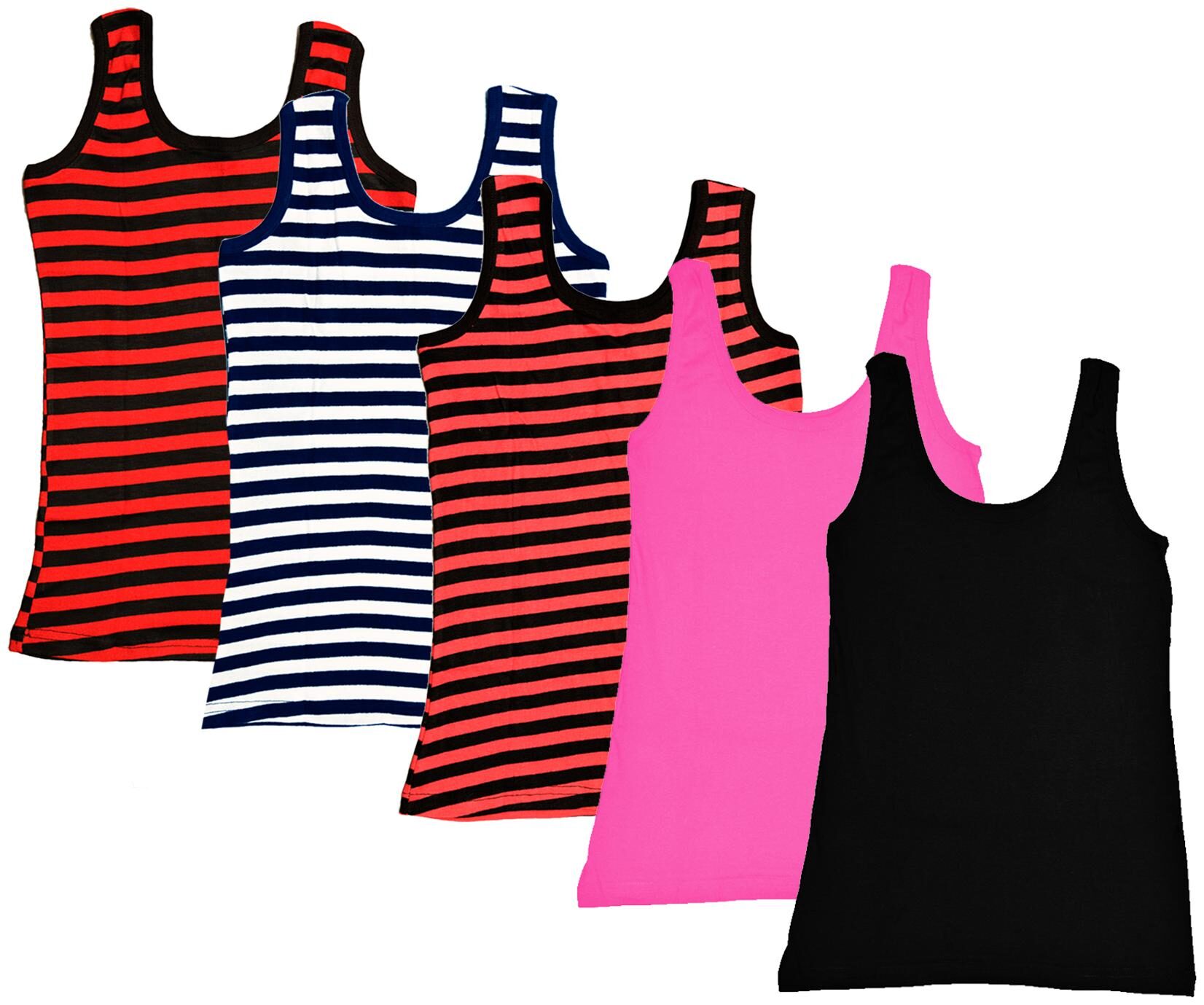 

Kavya Women Multi Regular fit U neck Cotton Tank top