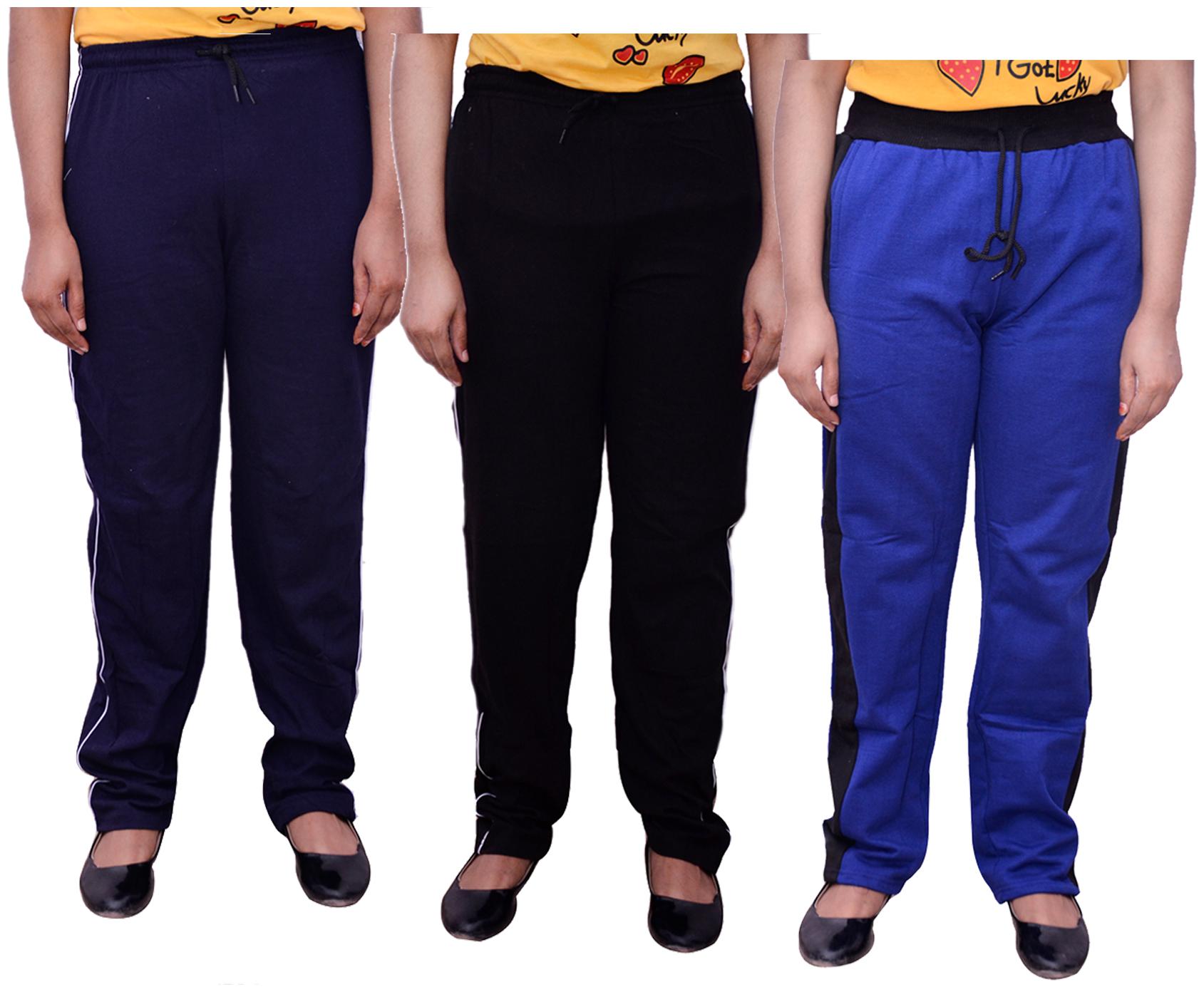 

Kavya Women Regular fit Cotton Solid Track pants - Multi
