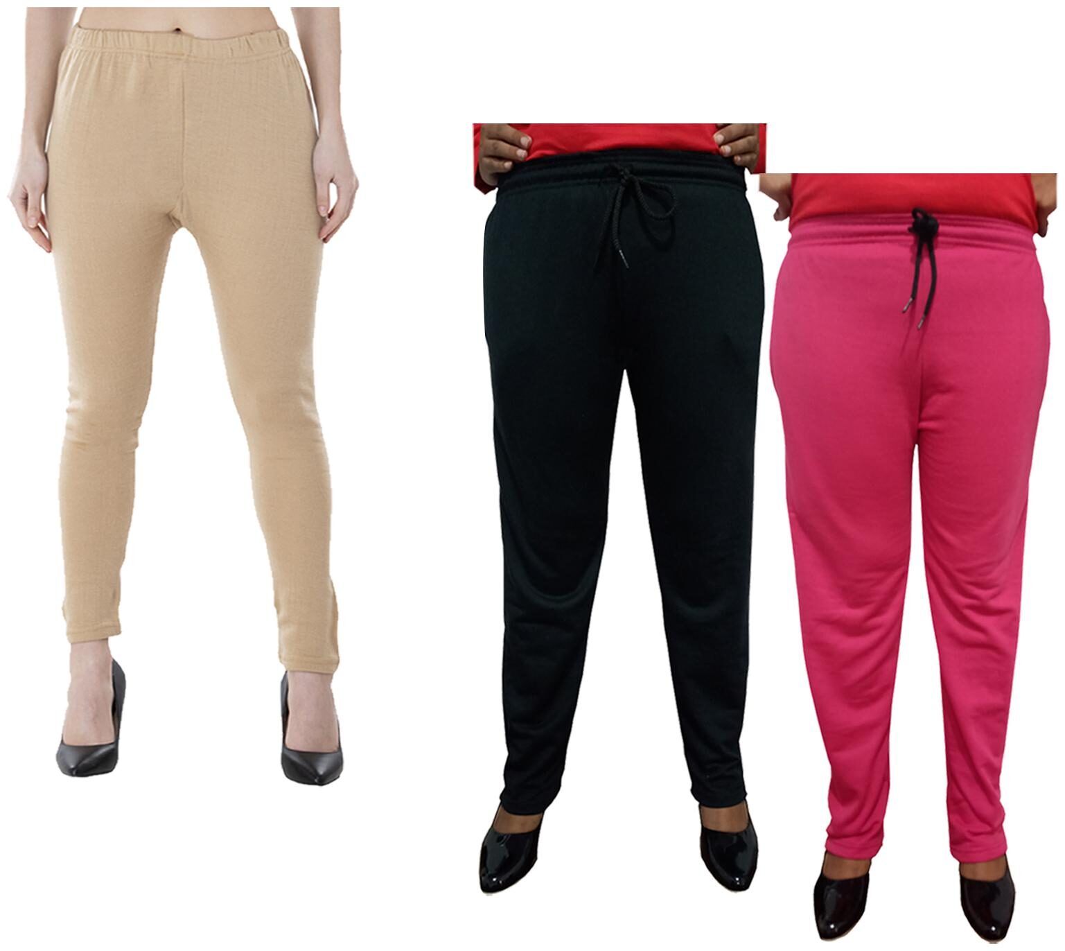 

Kavya Women Regular fit Fleece Solid Track pants - Multi