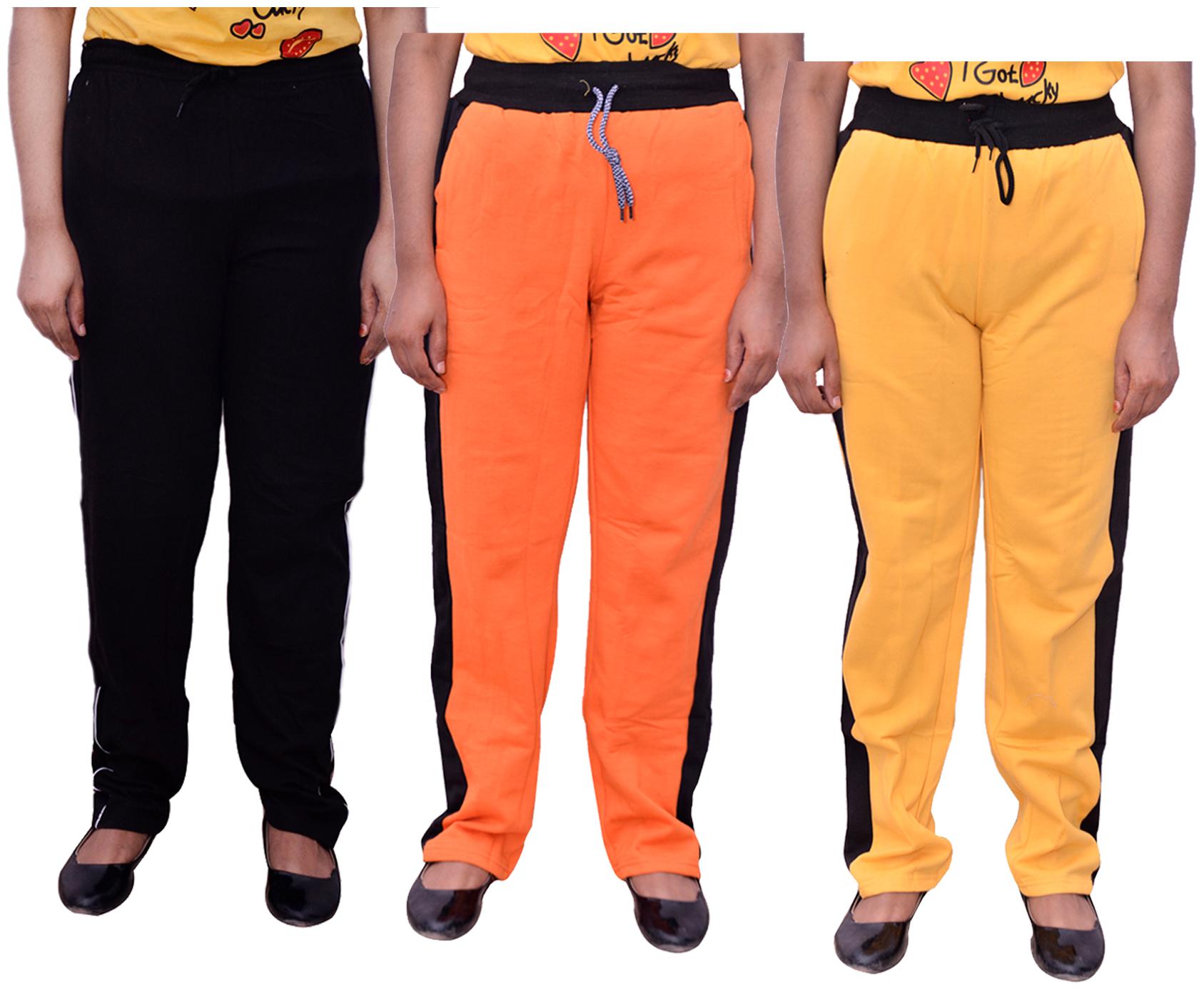 

Kavya Women Regular fit Cotton Solid Track pants - Multi