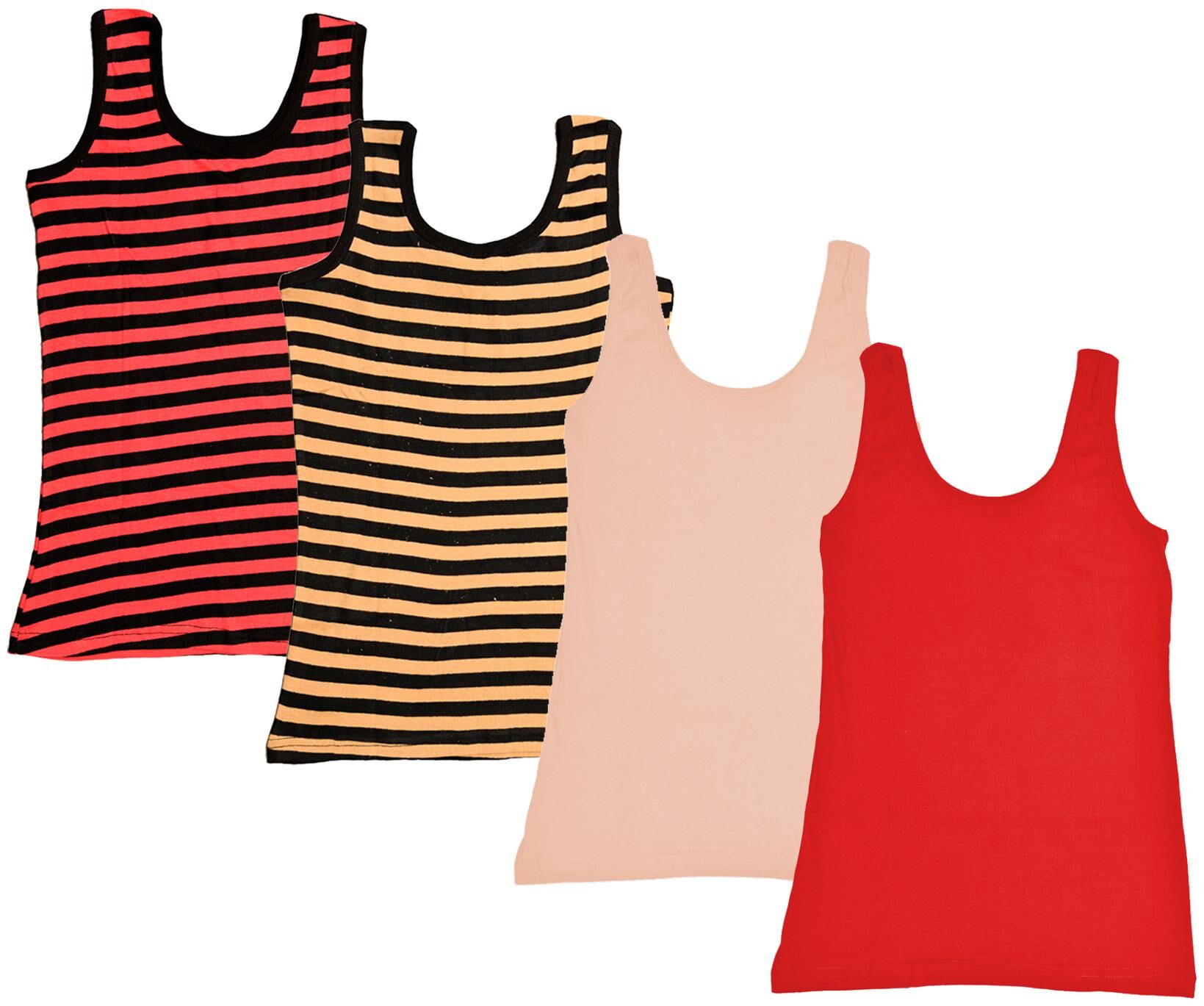

Kavya Women Multi Regular fit U neck Cotton Tank top