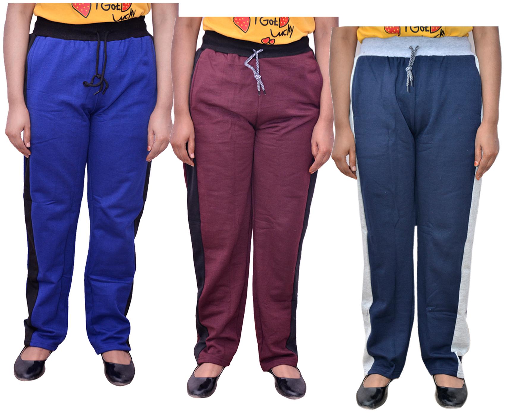 

Kavya Women Regular fit Cotton Solid Track pants - Multi