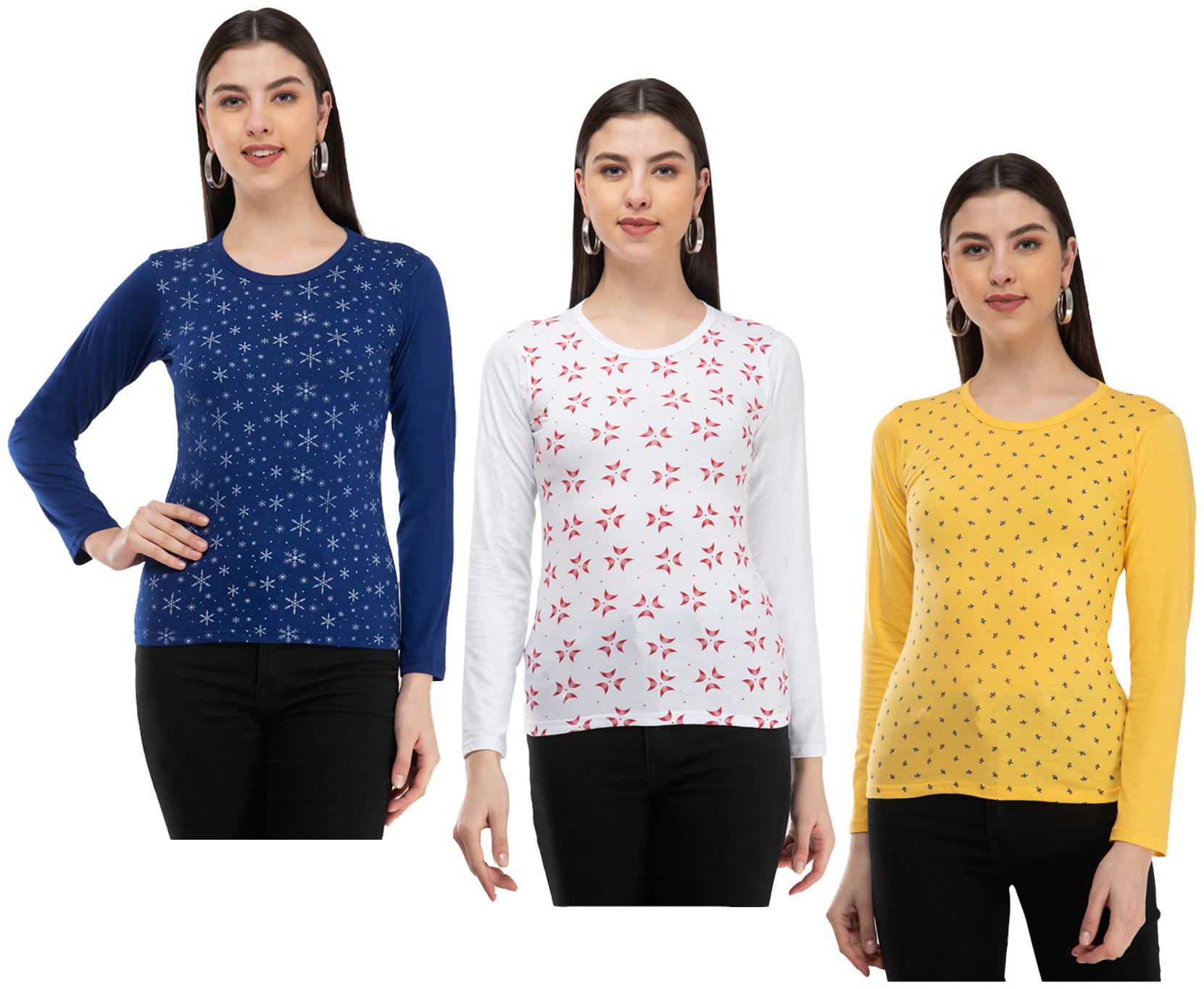 

Kavya Women Multi Regular fit Round neck Cotton T shirt