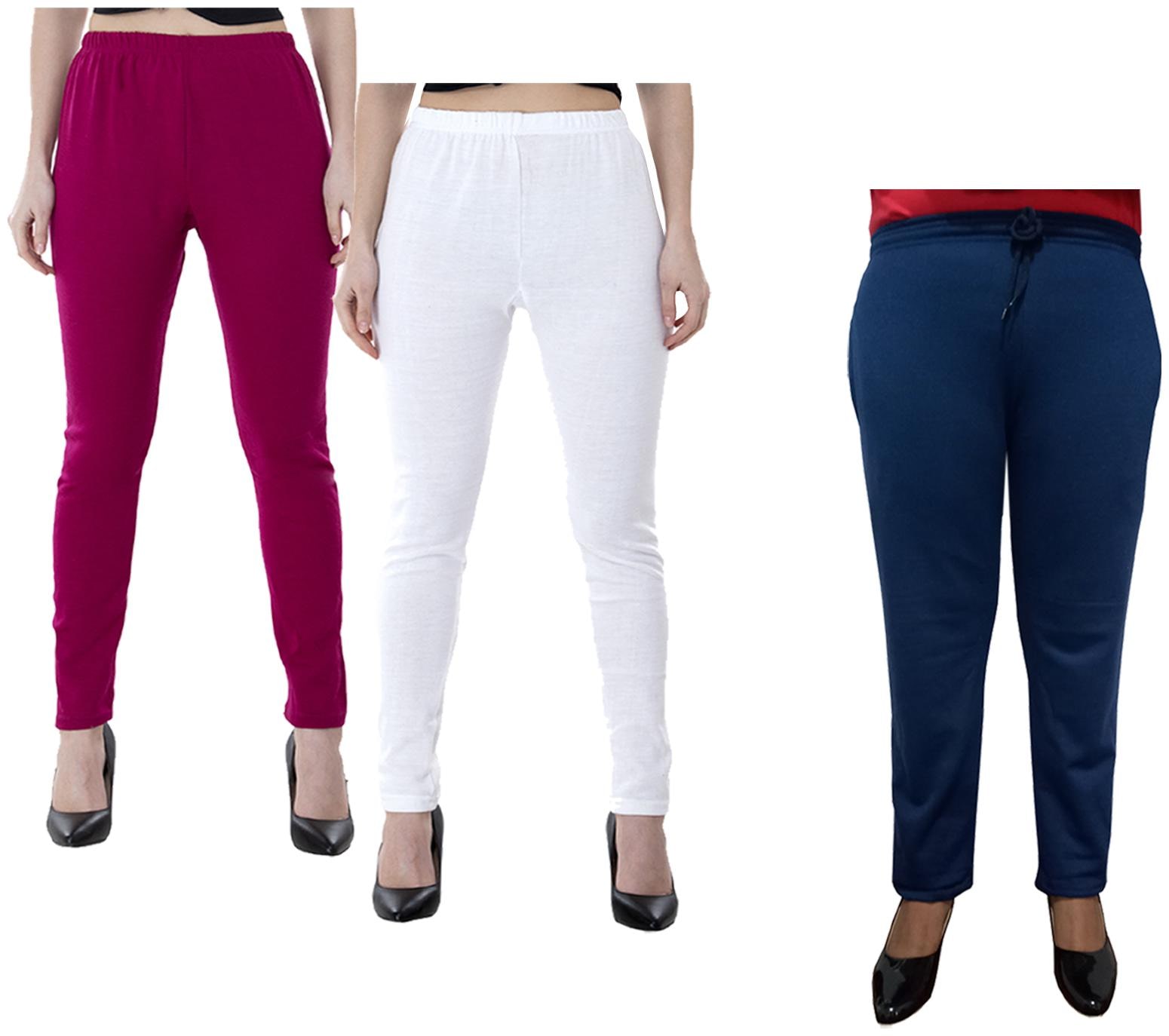 

Kavya Women Regular fit Fleece Solid Track pants - Multi