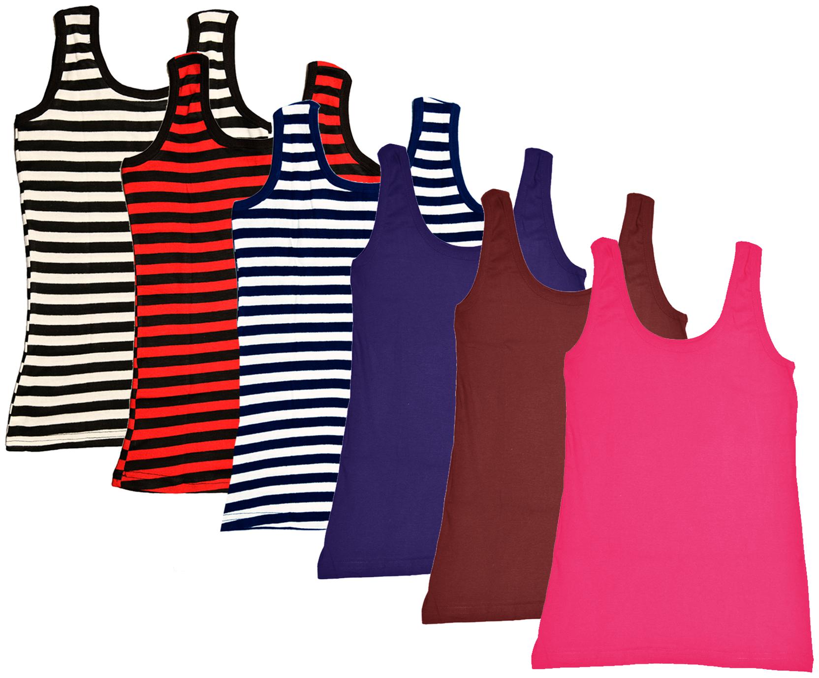 

Kavya Women Multi Regular fit U neck Cotton Tank top