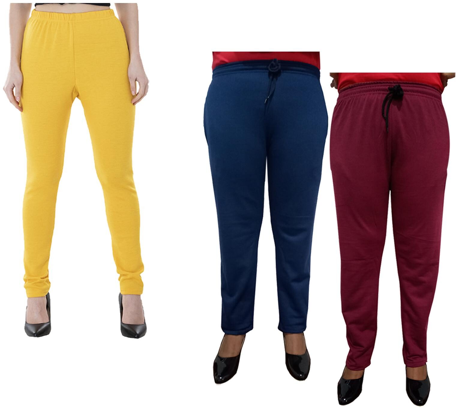 

Kavya Women Regular fit Fleece Solid Track pants - Multi