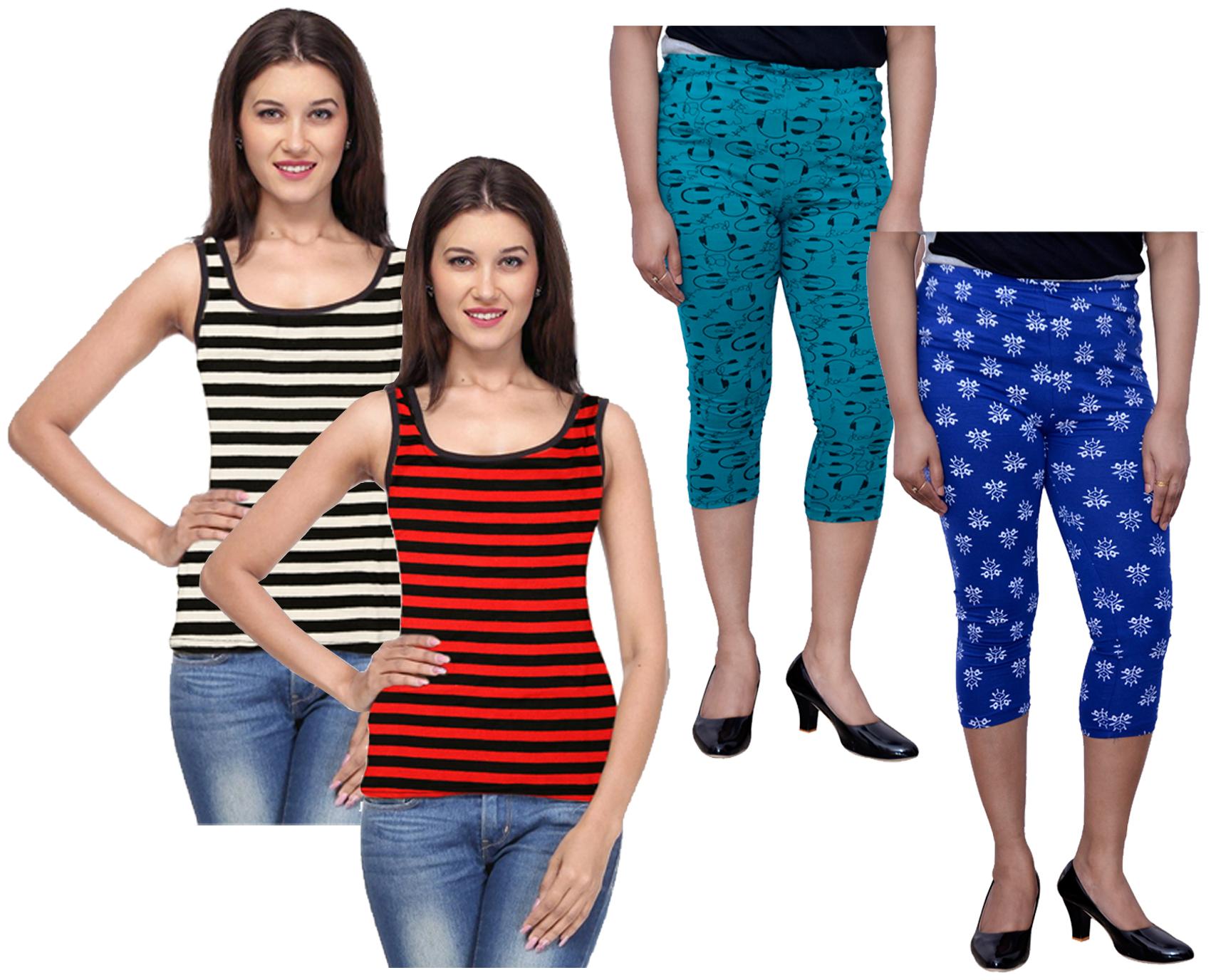 

Kavya Women Printed Regular capri - Multi