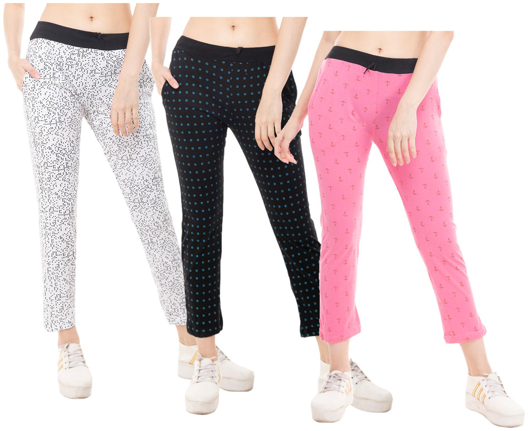 

Kavya Women Regular fit Cotton Printed Track pants - Multi