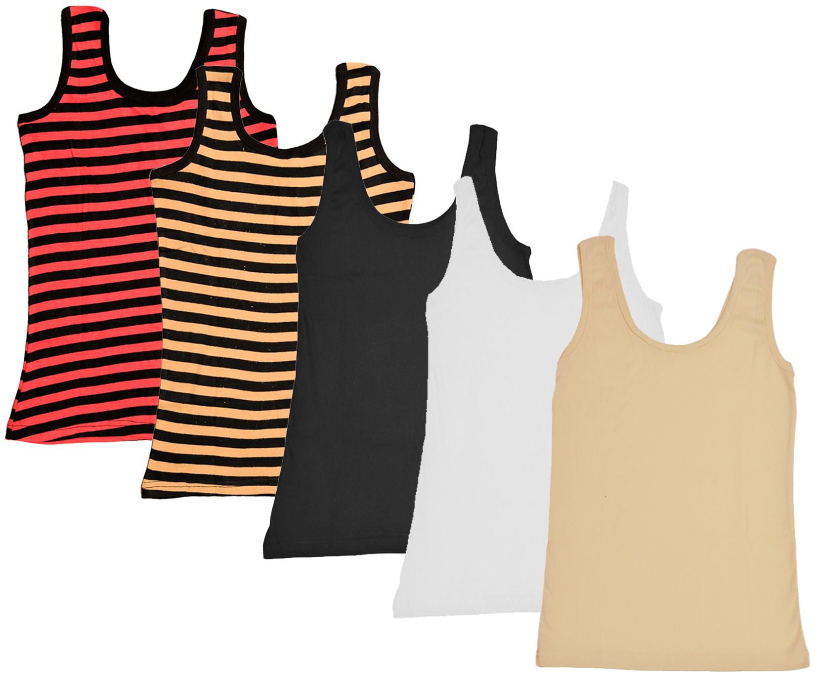 

Kavya Women Multi Regular fit U neck Cotton Tank top