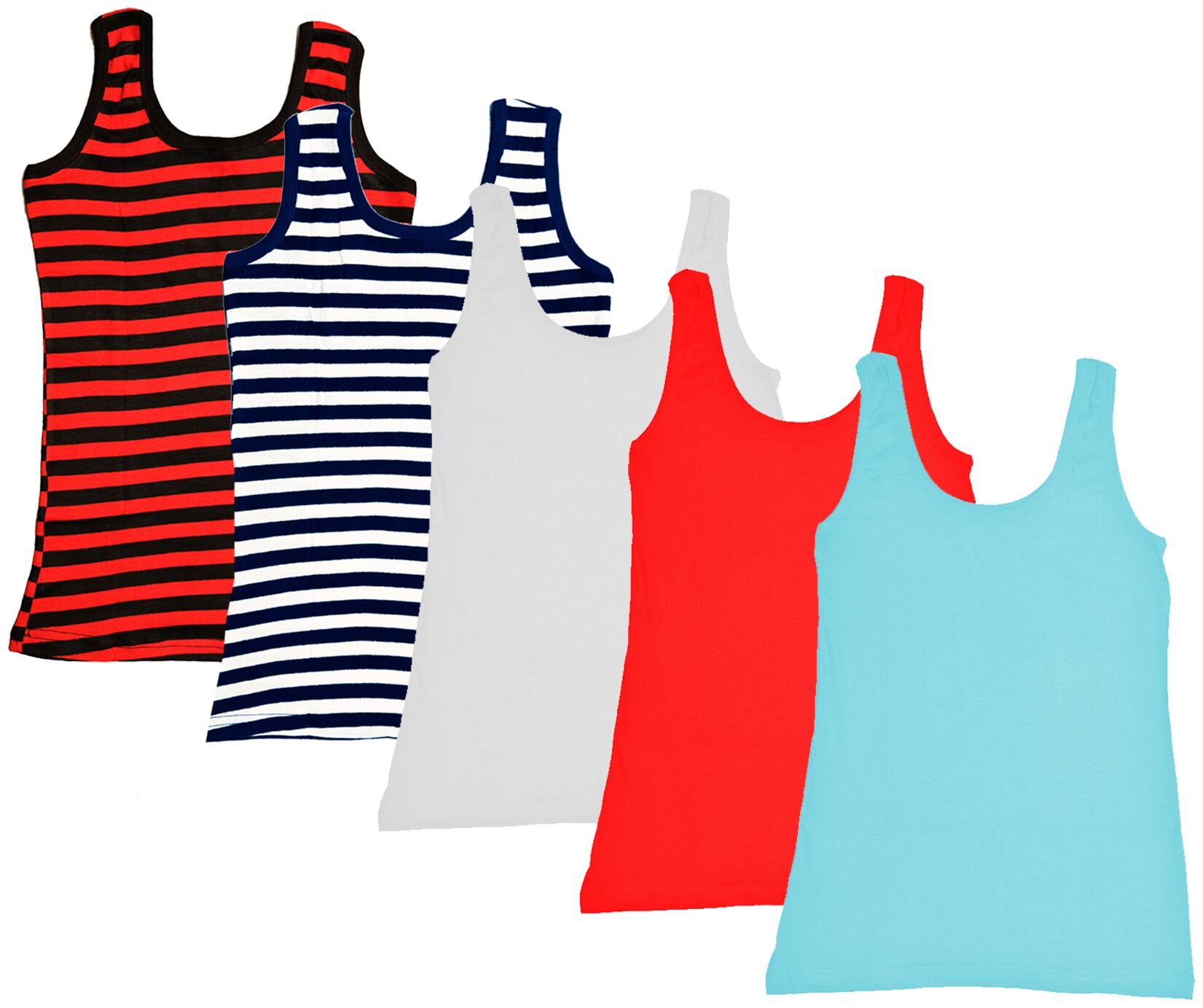 

Kavya Women Multi Regular fit U neck Cotton Tank top