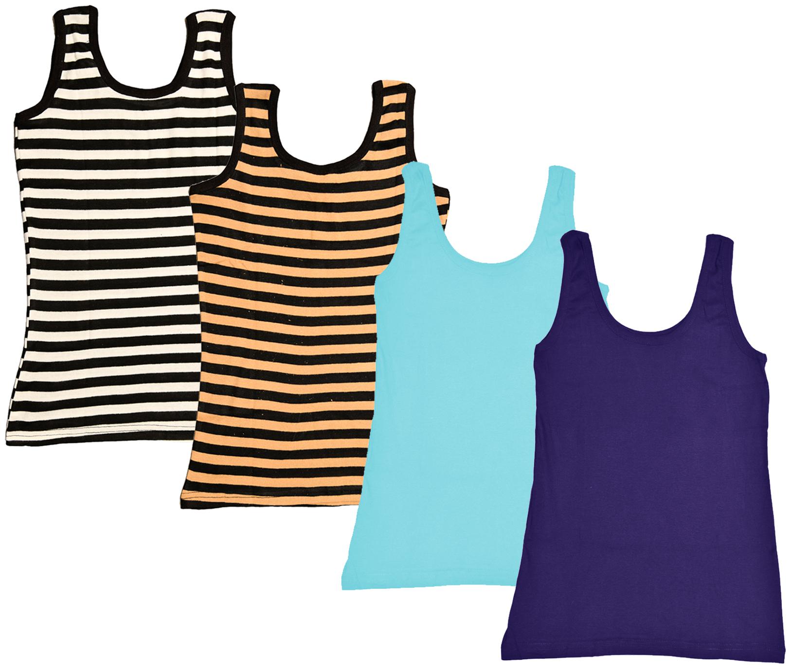 

Kavya Women Multi Regular fit U neck Cotton Tank top