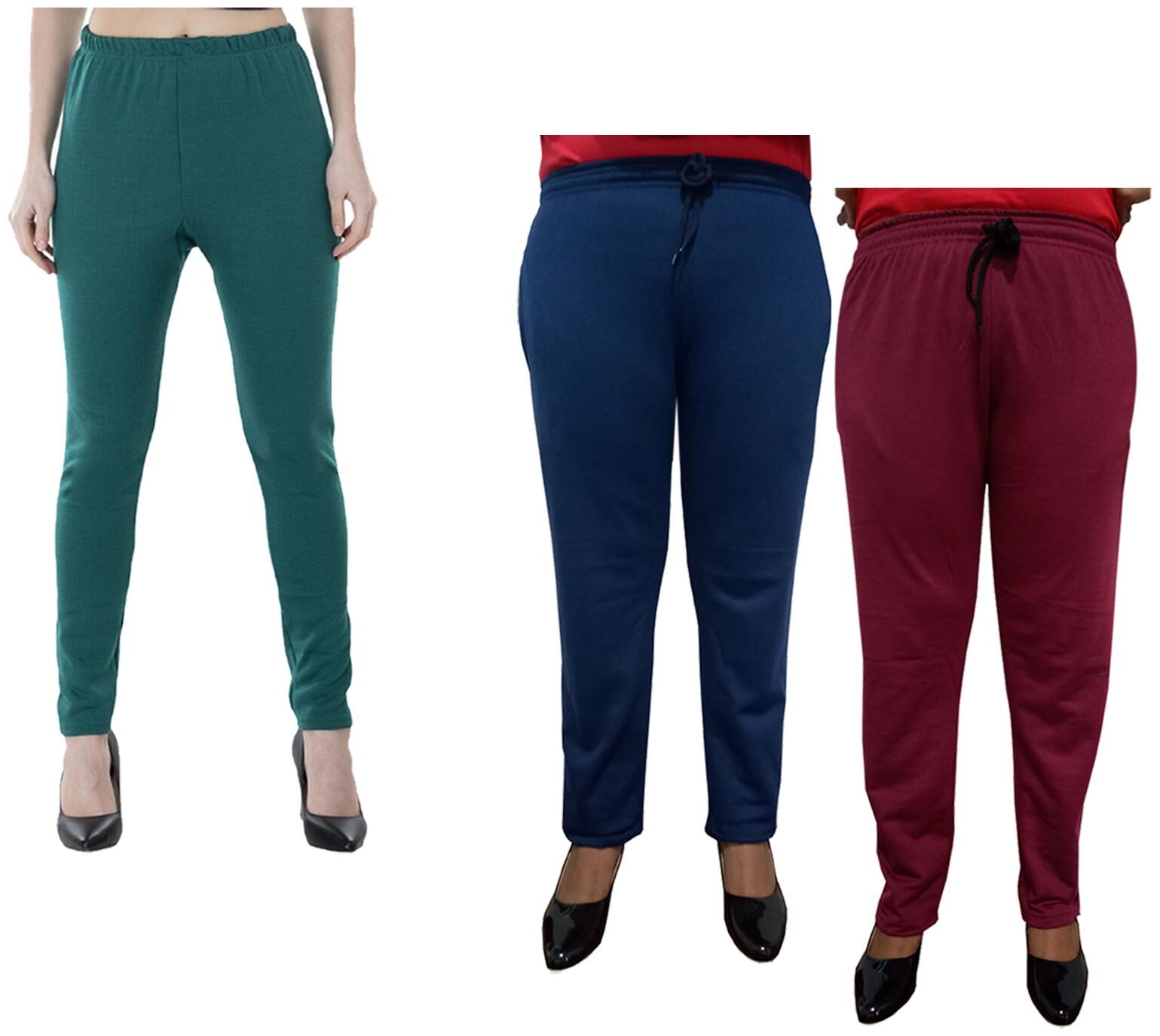 

Kavya Women Regular fit Fleece Solid Track pants - Multi