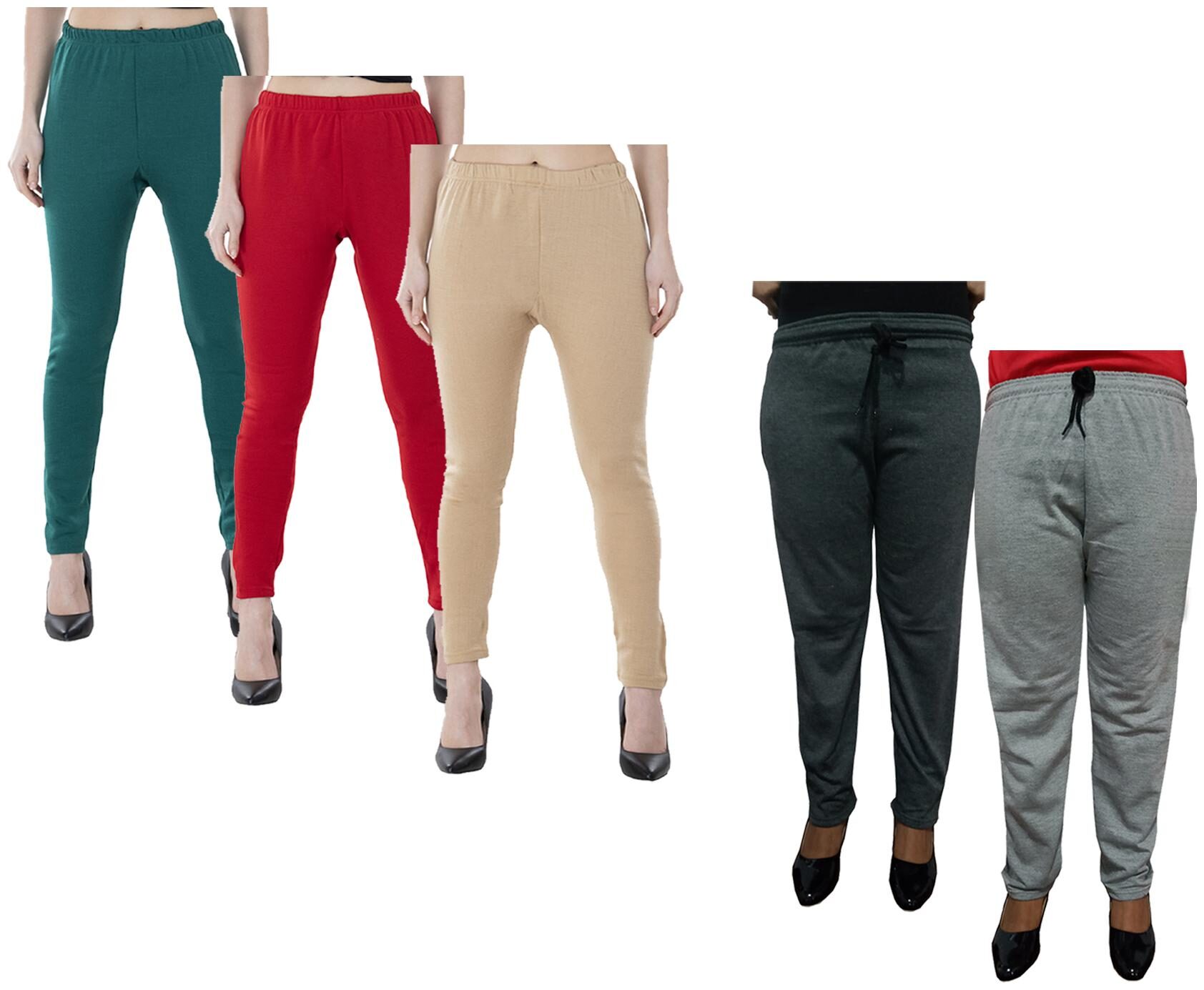 

Kavya Women Regular fit Fleece Solid Track pants - Multi