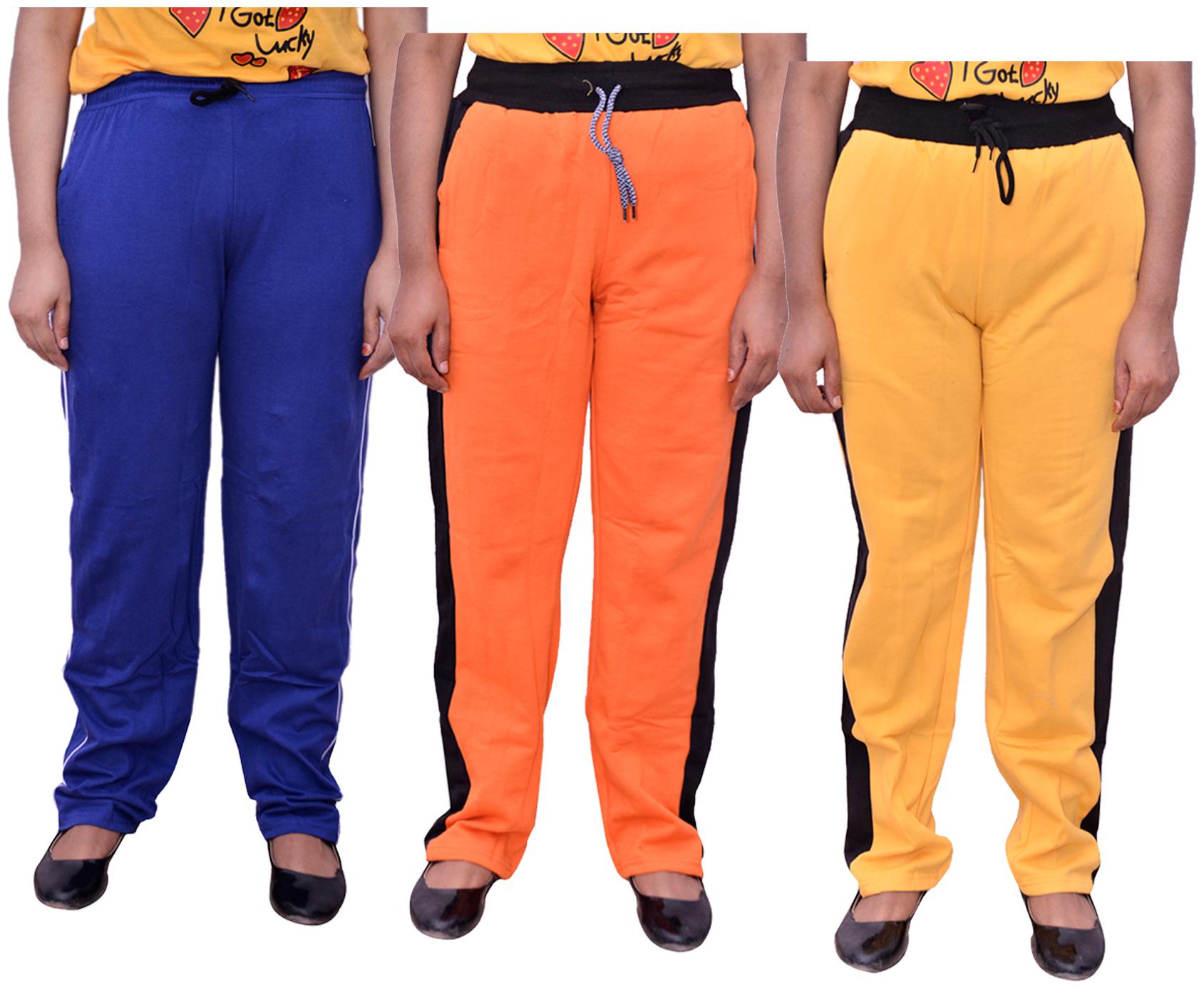 

Kavya Women Regular fit Cotton Solid Track pants - Multi