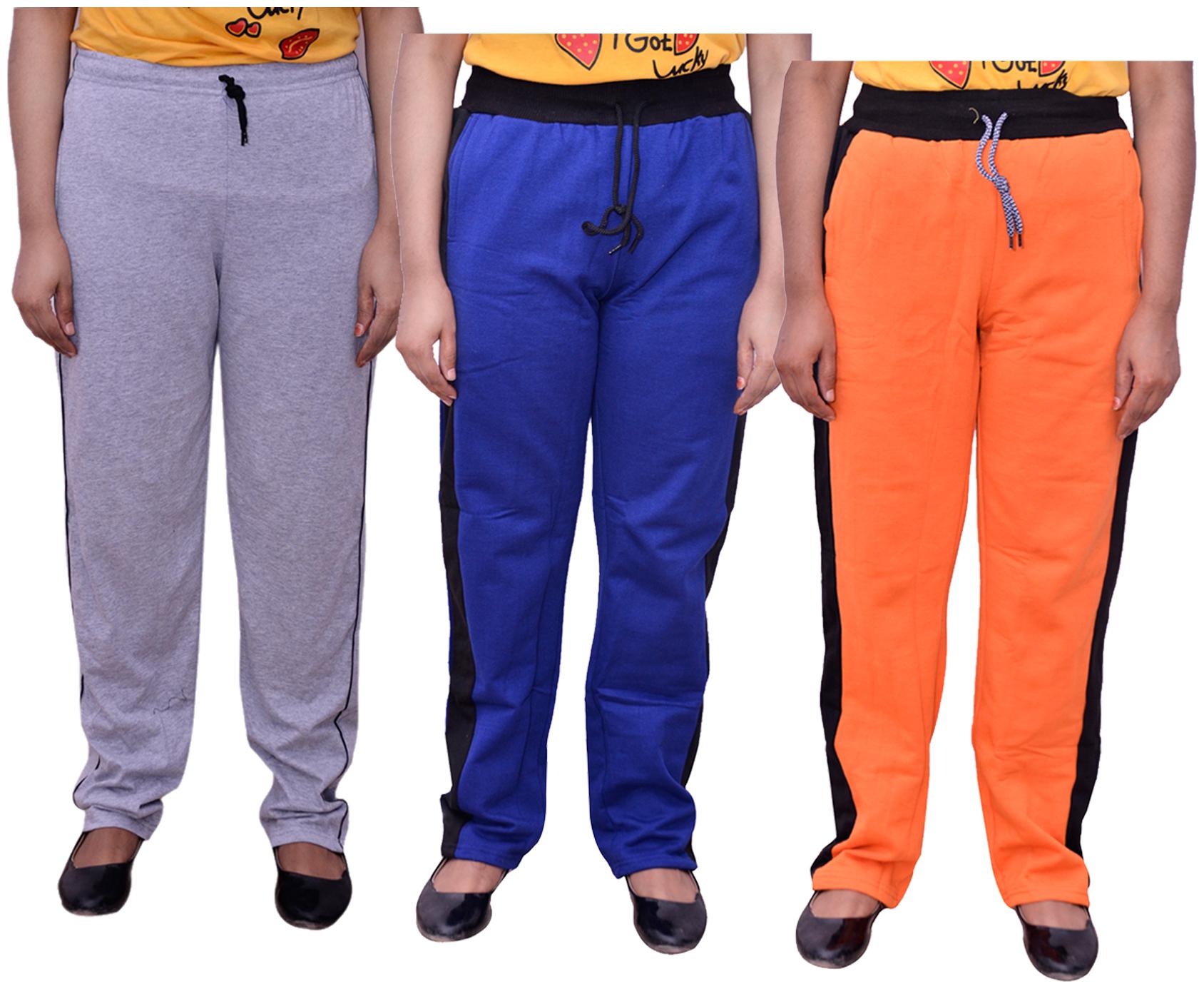 

Kavya Women Regular fit Cotton Solid Track pants - Multi