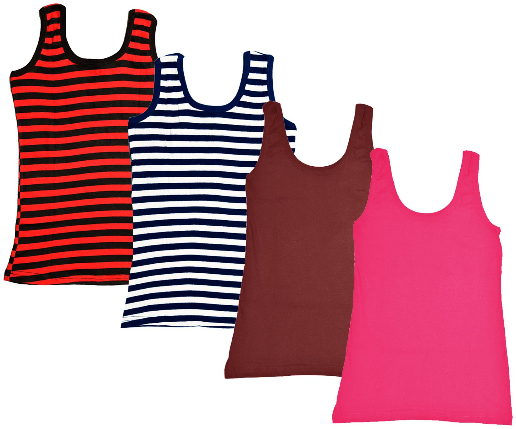 

Kavya Women Multi Regular fit U neck Cotton Tank top