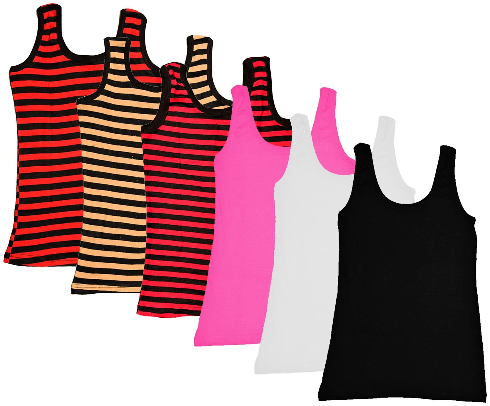 

Kavya Women Multi Regular fit U neck Cotton Tank top