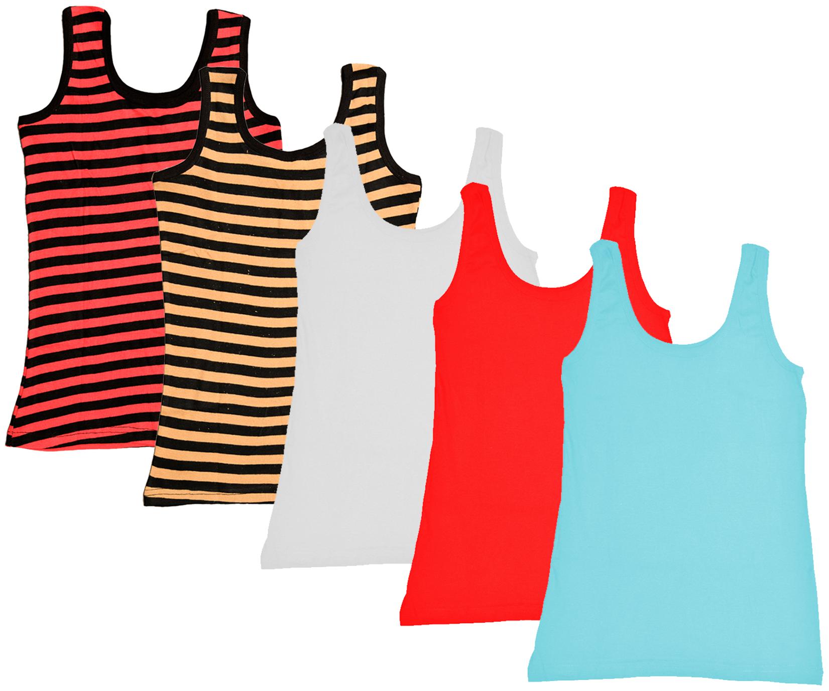 

Kavya Women Multi Regular fit U neck Cotton Tank top