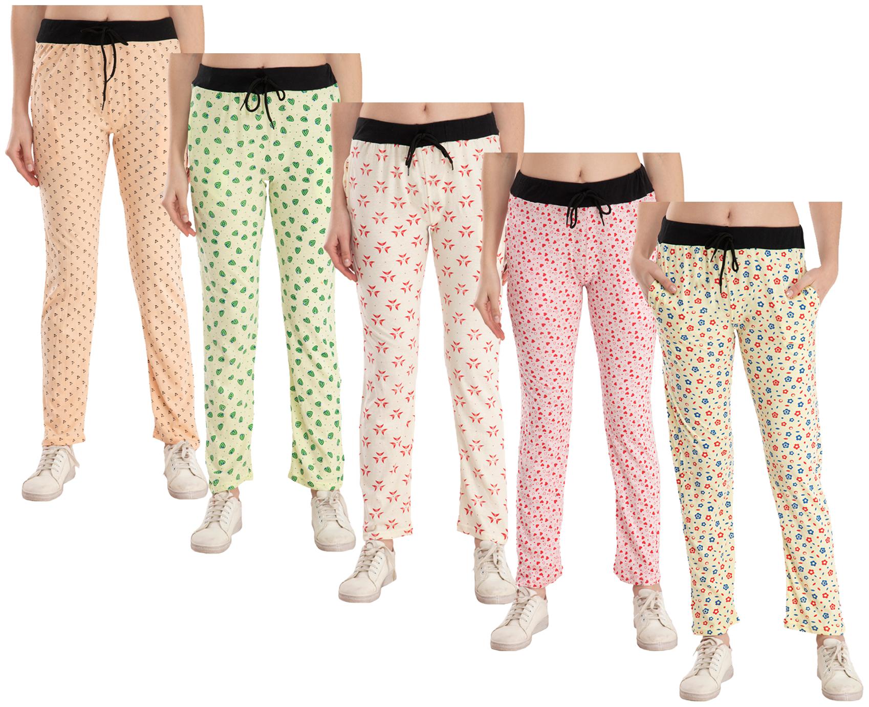 

Kavya Women Regular fit Cotton Printed Track pants - Multi