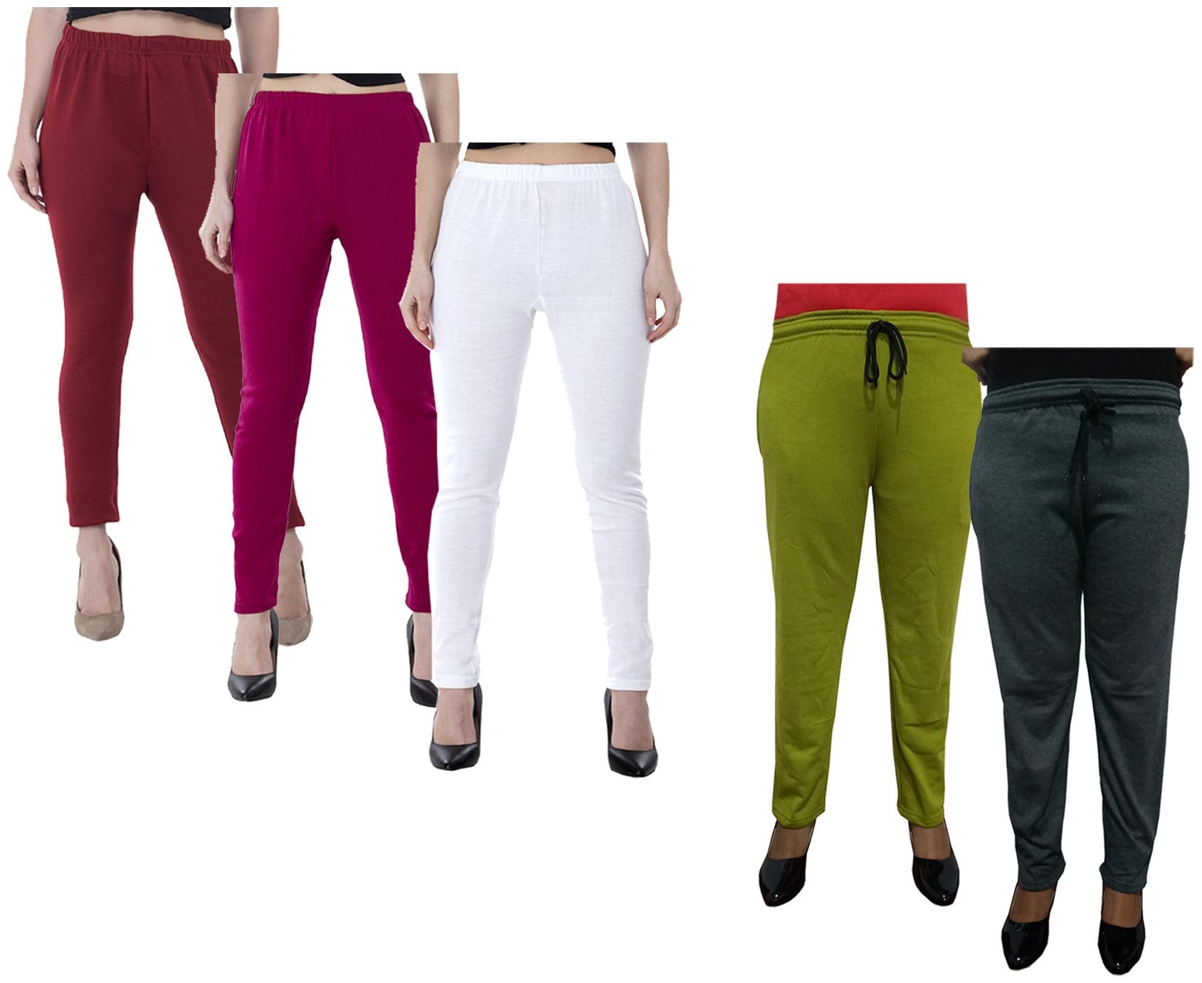 

Kavya Women Regular fit Fleece Solid Track pants - Multi